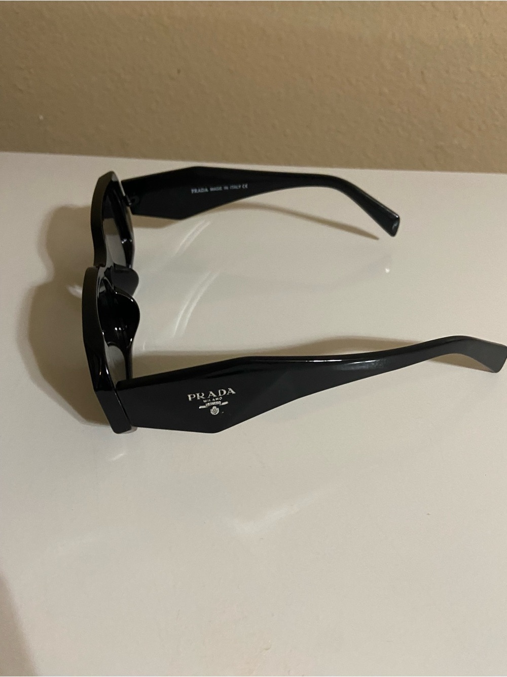Prada Glossy Black Cat-Eye Sunglasses - Picture 5 of 5